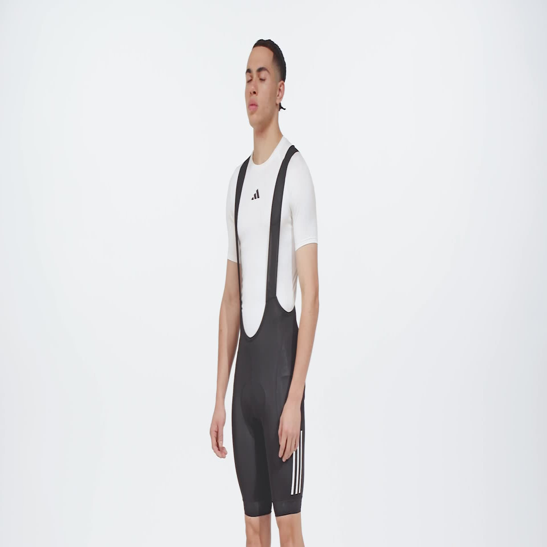 Adidas Performance Essentials 3-Stripes Wielrenshort met Bretels en Zeem