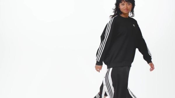 Sudadera adidas cuello redondo sales 3 bandas
