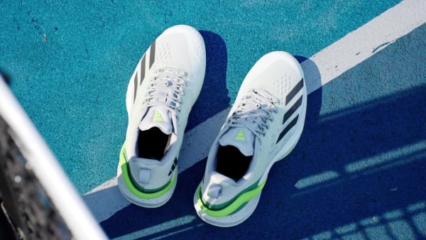 Green Adizero Cybersonic Tennis Shoes