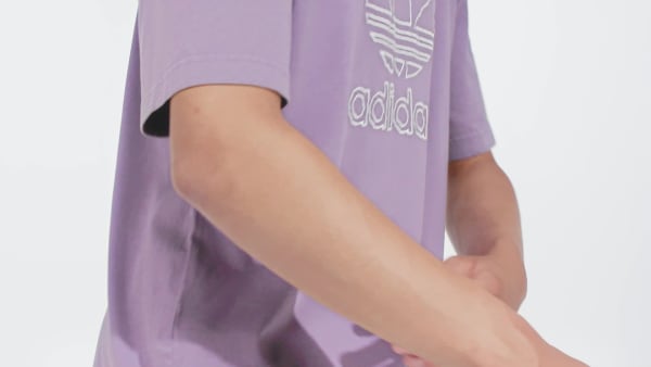 Violet T-shirt Trèfle ajouré Adicolor