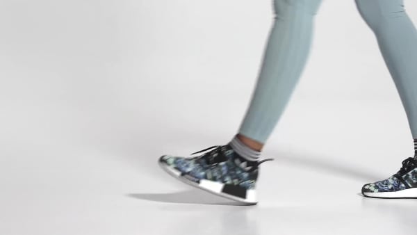 Adidas black green and white nmd_r1 marble primeknit sneakers sales